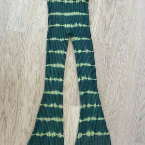 Sandro | Green Tie Dye Knit Pants | 36 FR Small